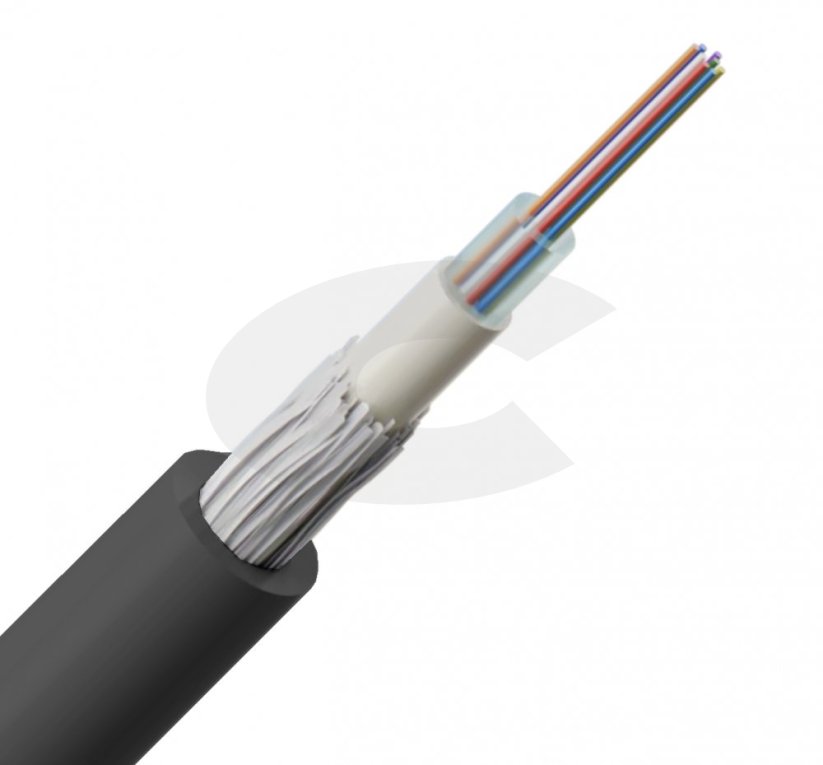 Optický kabel s centrální trubkou, 50/125 OM3, LSZH, 5,9mm, EXO - Počet vláken: 4