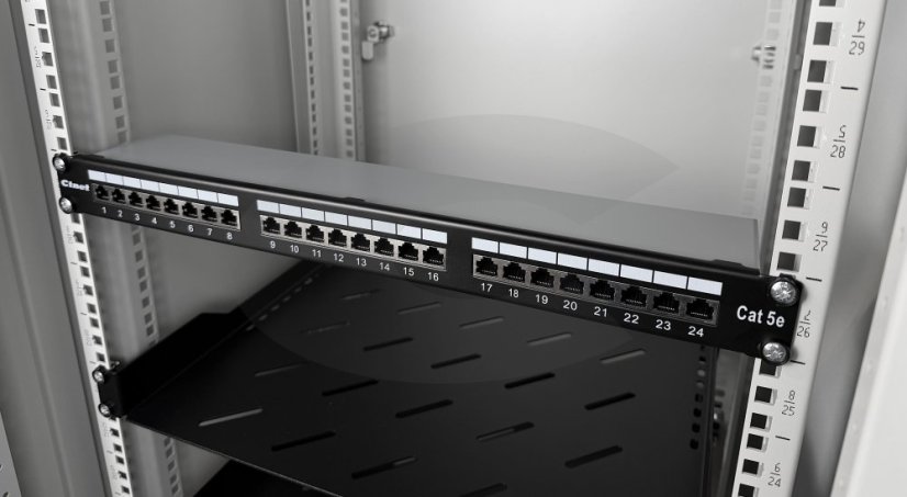 19" Patchpanel 24 Port FTP Cat.5e, 1U