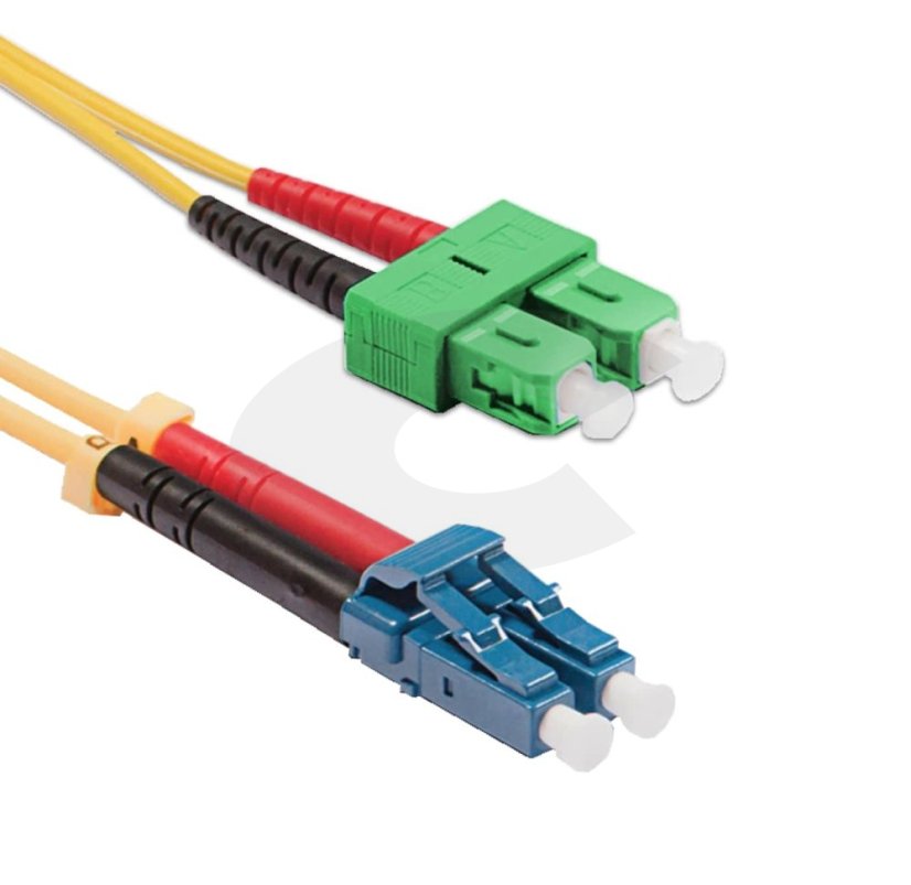 Optický patch kabel SC/APC-LC/UPC 9/125 OS2, G657A1, duplex, 10m