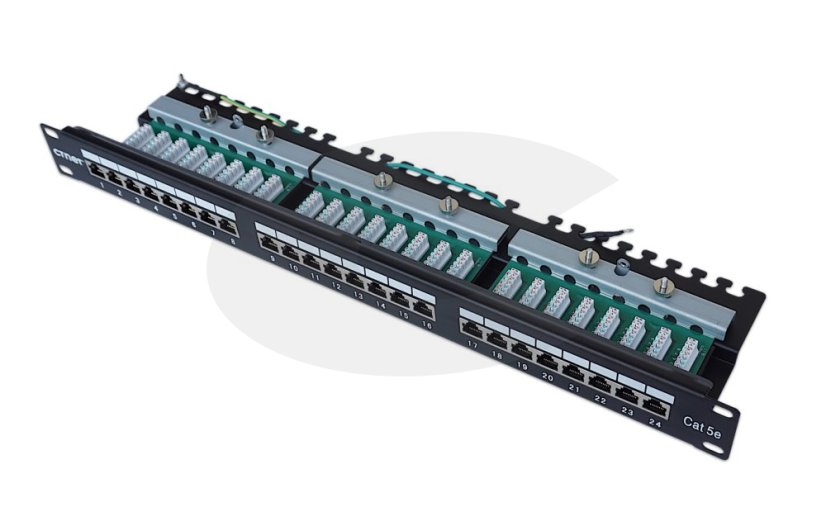 CTnet patch panel 24 port UTP cat.5e, 1U
