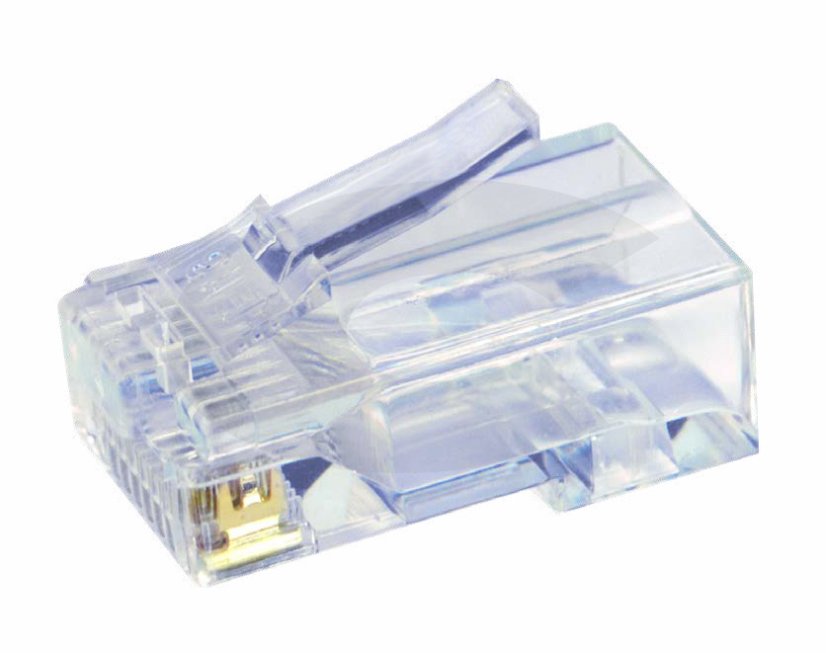 Konektor RJ45 8P8C UTP cat.6 drát/lanko 50u, 100ks