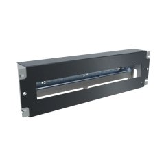 19“ jističová lišta CTnet 3U s krytem, DIN, černá