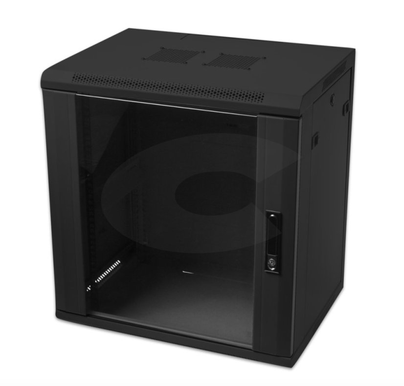 CTnet 19" nástěnný rozvaděč  9U, hl. 450mm - Barva: Černá - RAL9005