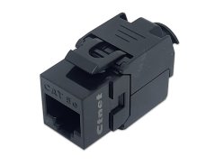 CTnet Keystone UTP RJ45 Cat.5e Toolless, schwarz
