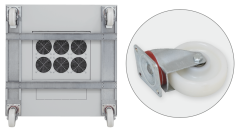 RAX-RK-Dxx-X1, Kolečka se zvýšenou nosností a vyztužujícím rámem D RAX-RK-Dxx-X1, Kolečka se zvýšenou nosností a vyztužujícím rámem D