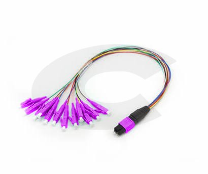 Optický fanout kabel MPO (Male) - 12x LC 50/125 OM4
