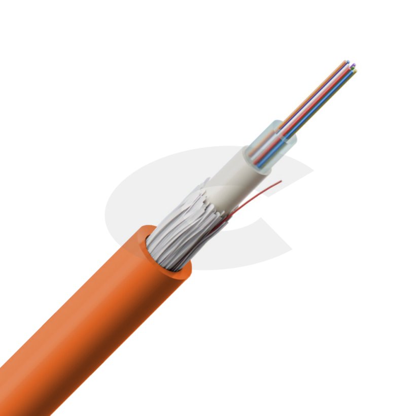 Optický kabel 24vl. 50/125 OM2 s centrální trubkou, vnitřní/venkovní FR-LSZH, 5mm