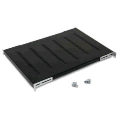 RAB-UP-450-H4 - 19“ Police perforovaná 1U 450mm,  nosnost 150kg