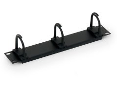 RAB-VP-X02-C1 -10‘‘ vyvazovací panel 1U, 3 x háček malý