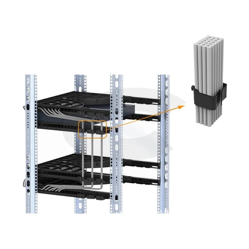 19" vyvazovací panel 1U HD horizontální