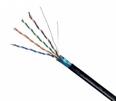CTnet kabel FTP cat.5e drát PE venkovní jednoplášť, 305m