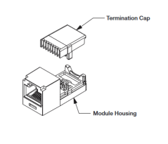 Panduit CJ588AW modul UTP cat.5E, bílý