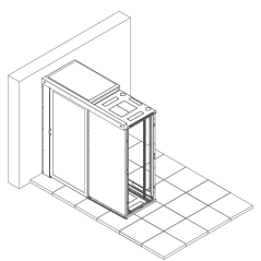 Samozavírací dveře s gravitačním pohonem jednou stranou ke stěně  – ulička 1200 mm