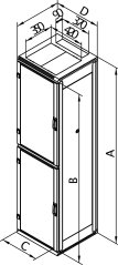 RMA-42-A66-CAX-A12BA - 19" rozvaděč Triton 21U + 20U š.600mm hl.600mm