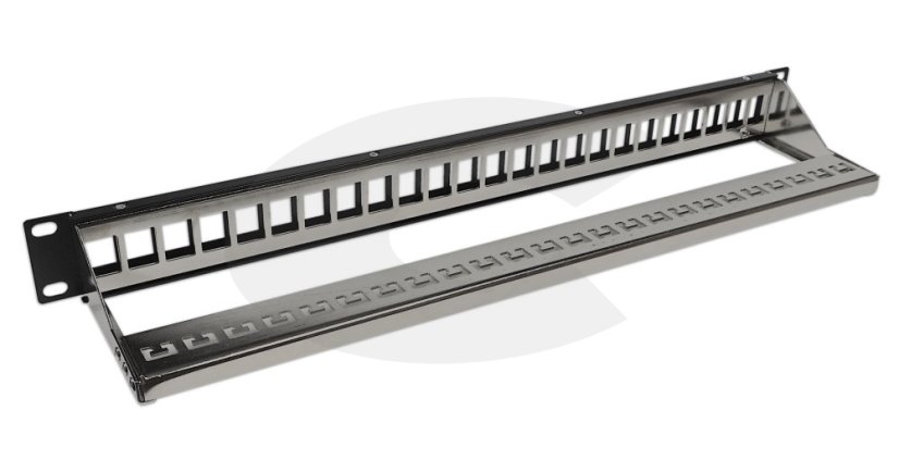 CTnet patch panel 24port UTP/FTP modulární, 1U
