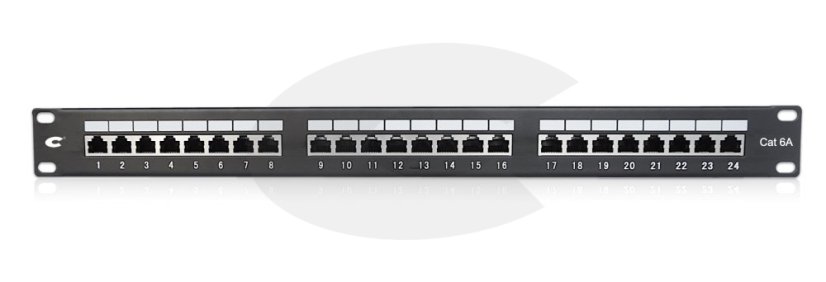 19" Patchpanel 24 Port FTP Cat.6A, 1U