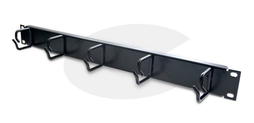 19‘‘ vyvazovací panel 1U, 5 x háček malý