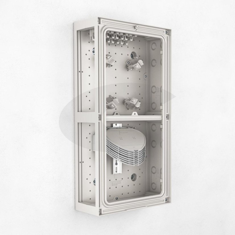 GVI96 - optický rozvaděč vnitřní pro 96 vláken, otevřený s držáky na optické svary