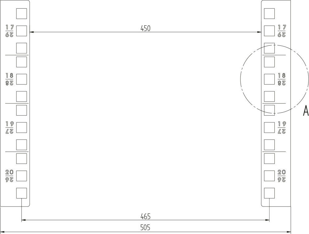 Vertikální systém 19"